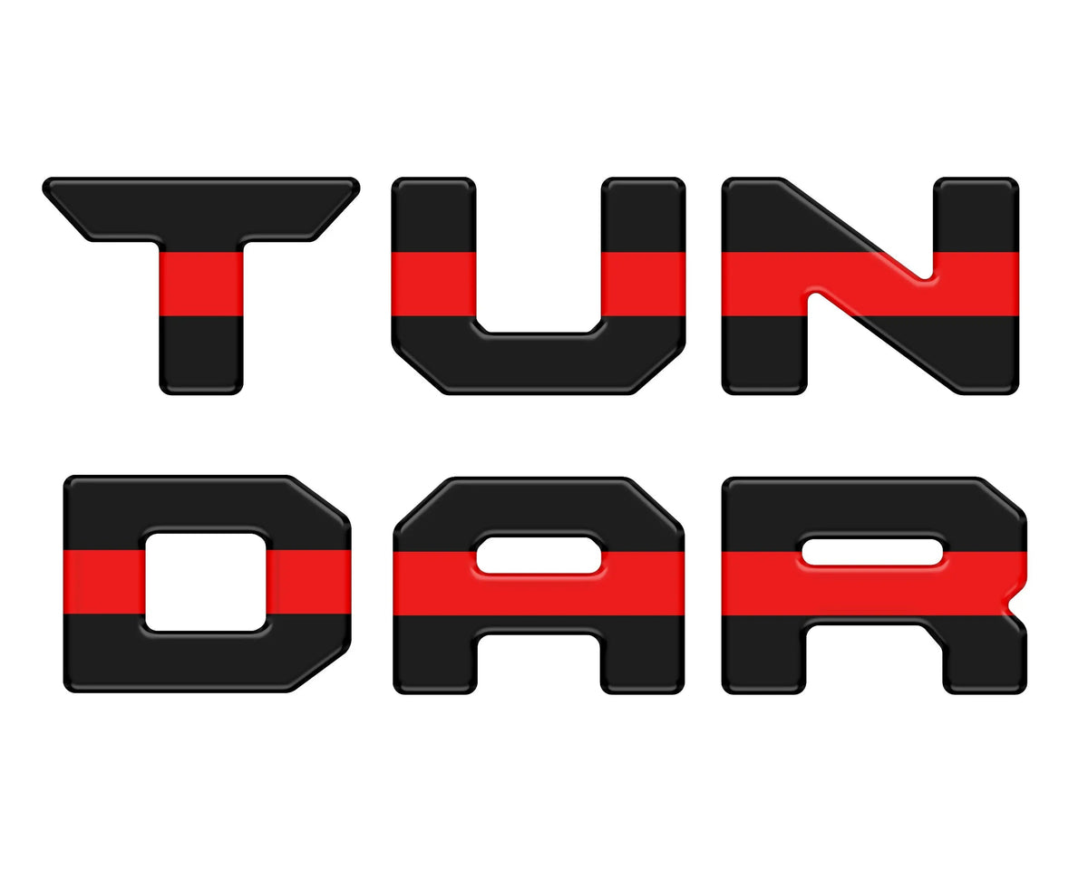 Tufskinz.com Bed Rail Tailgate Letter Overlays Fits 2022-2027 Toyota Tundra