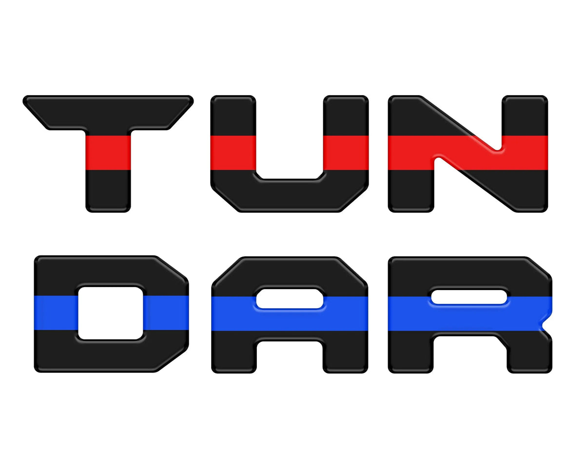 Tufskinz.com Bed Rail Tailgate Letter Overlays Fits 2022-2027 Toyota Tundra