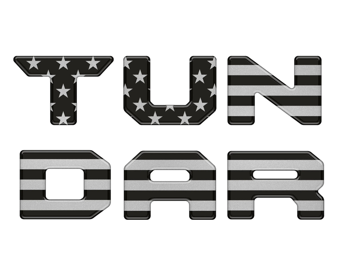 Tufskinz.com Bed Rail Tailgate Letter Overlays Fits 2022-2027 Toyota Tundra