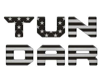 Tufskinz.com Bed Rail Tailgate Letter Overlays Fits 2022-2027 Toyota Tundra