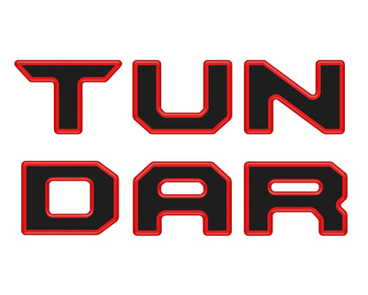 Tufskinz.com Bed Rail Tailgate Letter Overlays Fits 2022-2027 Toyota Tundra