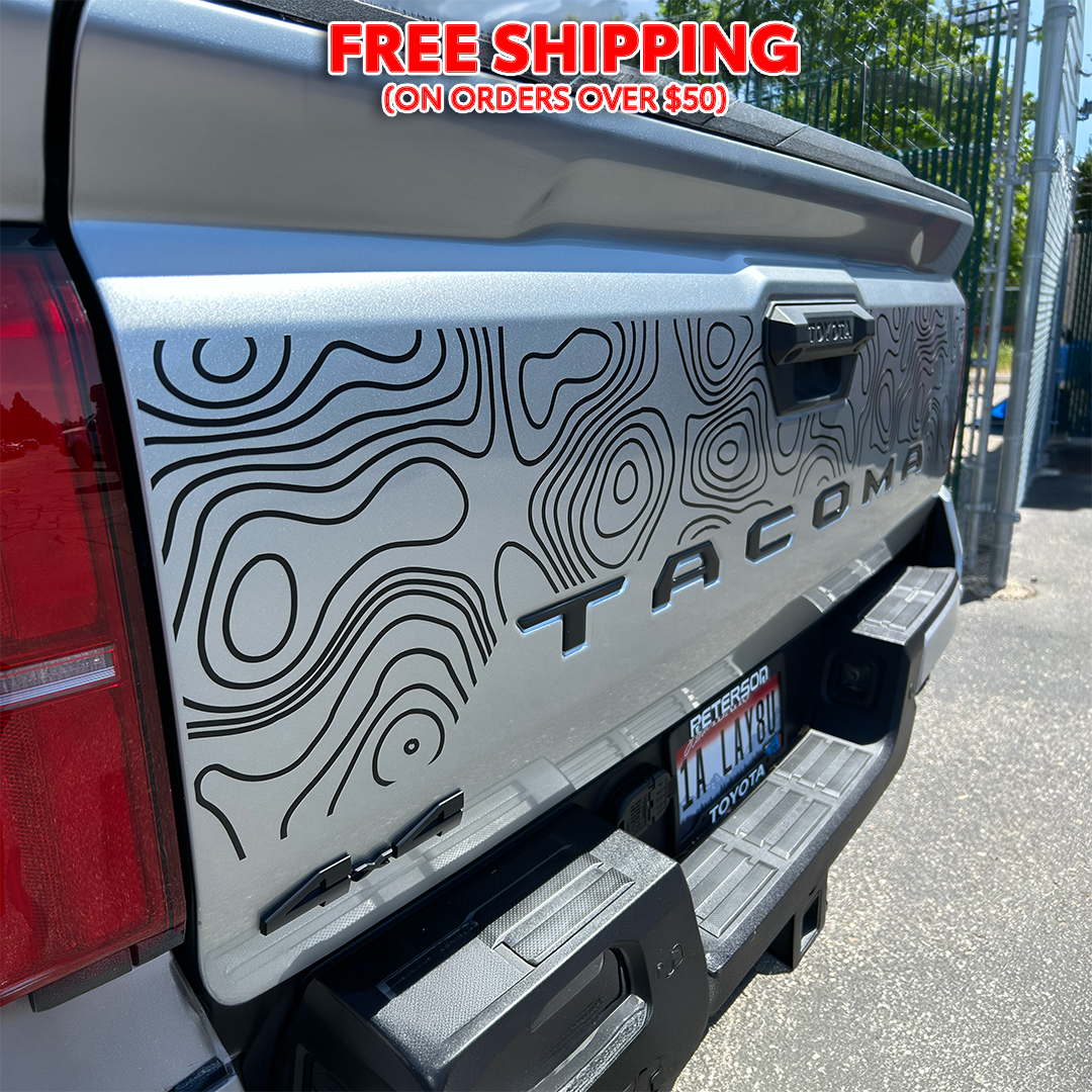 Taco Vinyl 2024+ Tacoma Tailgate Topo Decal