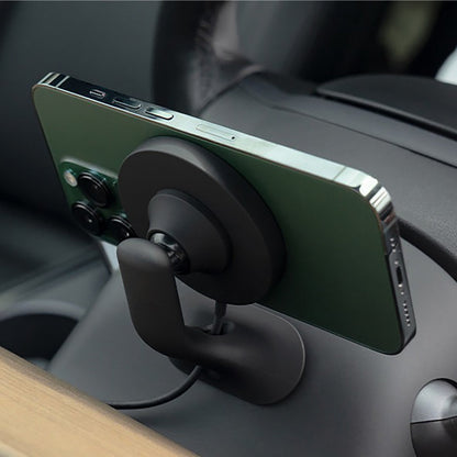 Yeslak Tesla Wireless Charging Phone Mount for Model 3/Y – OBD-II Power & Steering Wheel Installation