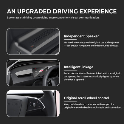 Yeslak Tesla 8.9" CarPlay / Android Auto Instrument Cluster for Model 3/Y (2024+ Model 3, 2025 Model Y)