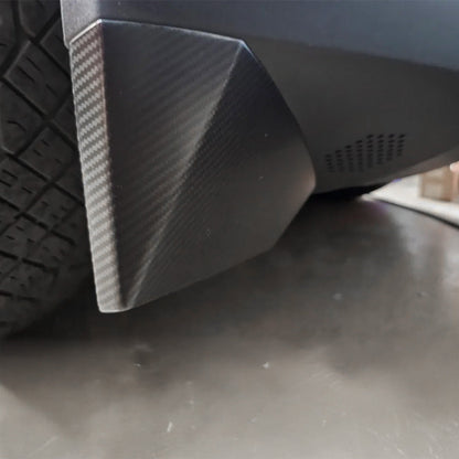 Yeslak Real Carbon Fiber Tesla Cybertruck Wheel Fairings (Mud Flaps) Overlay – Sleek Exterior Upgrade
