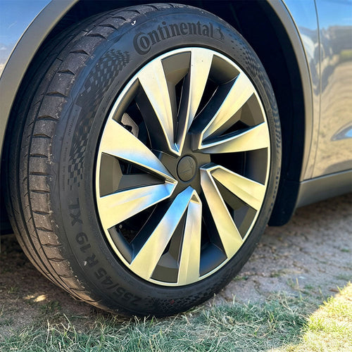 Yeslak Tesla Model Y Juniper 19" Crossflow Wheel Covers | Helix Style ABS Polymer Curb Rash Protectors (2025+)