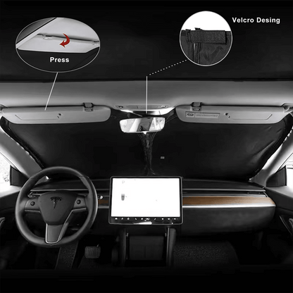 Yeslak Bundle: Front + Sunroof Sunshades for Tesla Model Y Juniper (2025+)