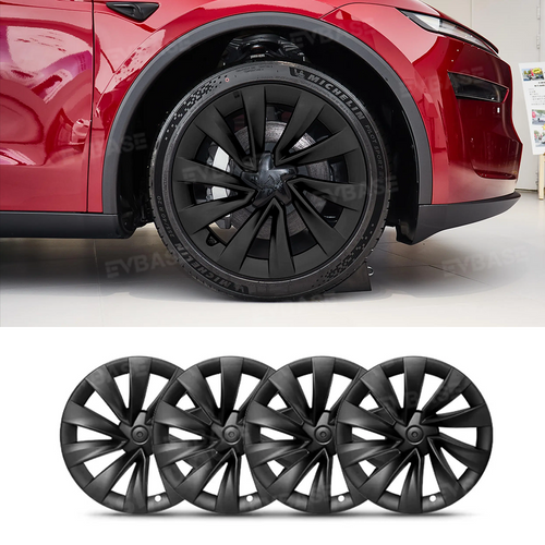 EVBASE Wheel Covers for Tesla Model Y Juniper 20" Helix 2.0 Wheels Matte Black Hubcaps Rim Covers