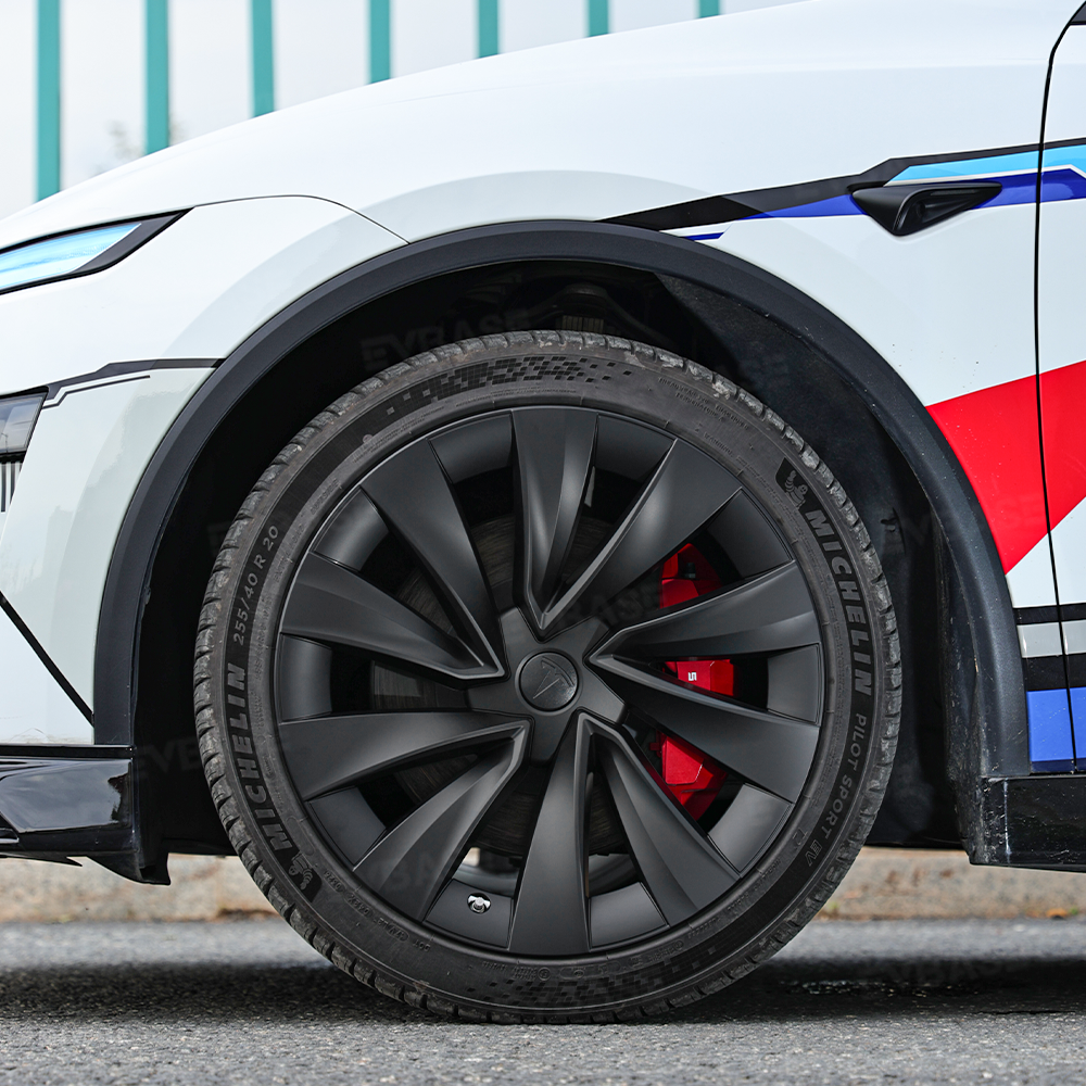 EVBASE Wheel Covers for Tesla Model Y Juniper 20" Helix 2.0 Wheels Matte Black Hubcaps Rim Covers