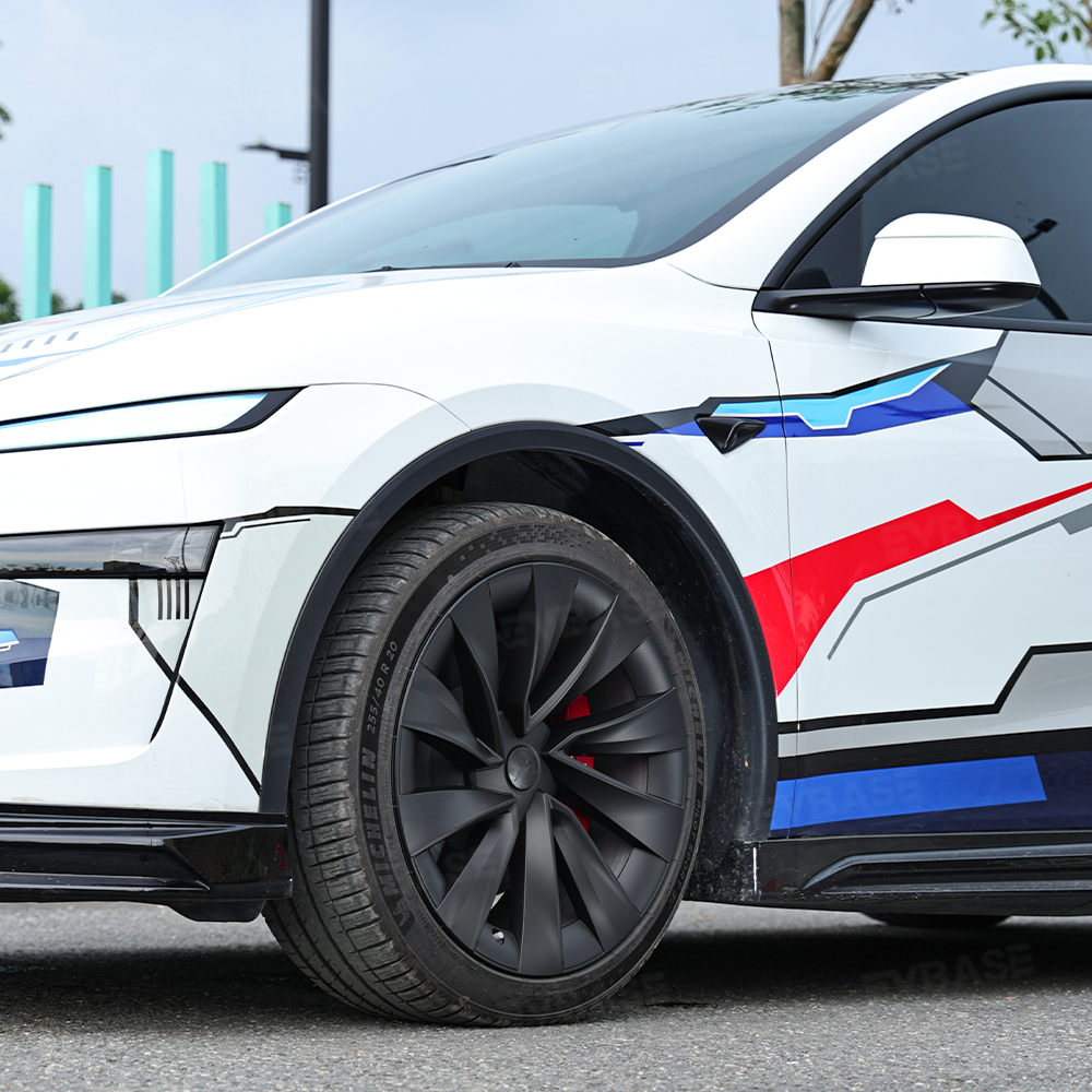 EVBASE Wheel Covers for Tesla Model Y Juniper 20" Helix 2.0 Wheels Matte Black Hubcaps Rim Covers