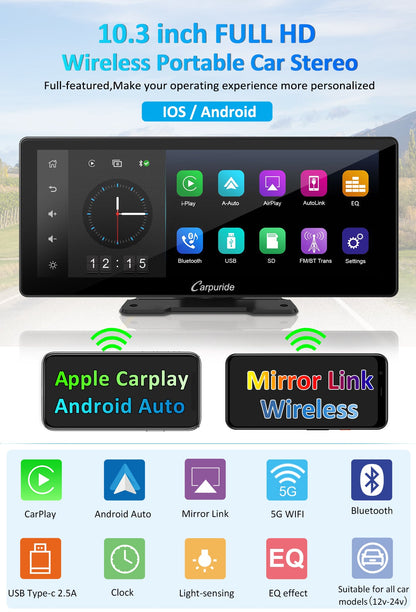 CARPURIDE W708 Pro 7in Smart Multimedia Dashboard Display - image 5