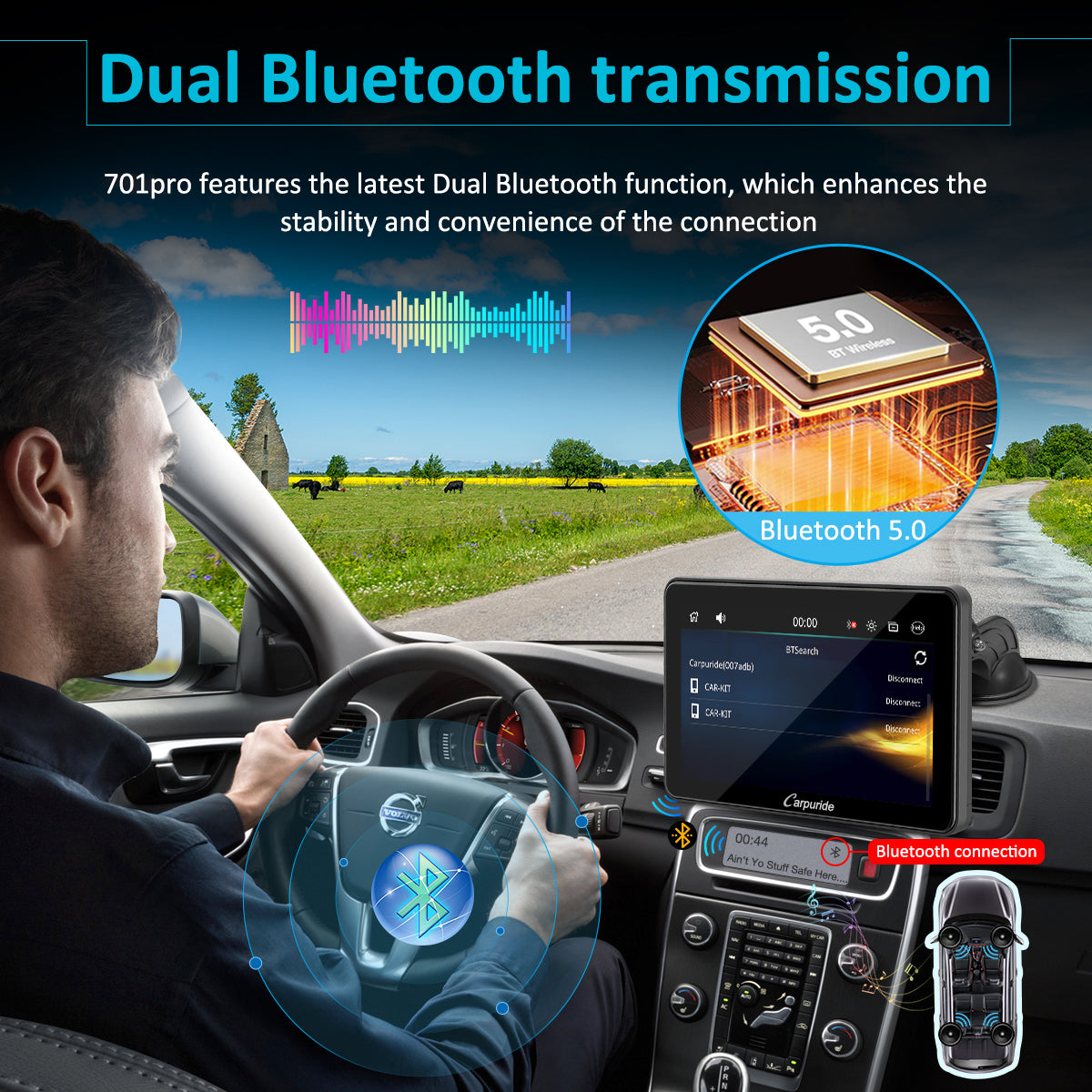 CARPURIDE W701 Pro 7in Smart Car Display with Backup Camera - image 4