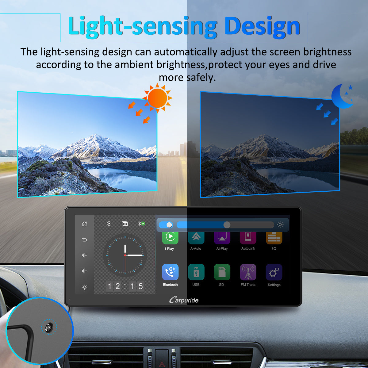 CARPURIDE W103 Pro 10.3in Smart Car Display with Backup Camera - image 5