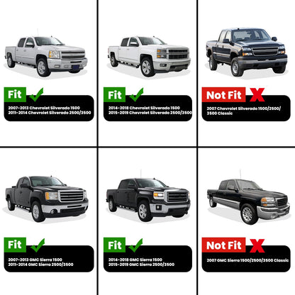 LASFIT Fit for 2007-2018 Chevrolet Silverado 1500 Heavy Duty 5.8FT or 6.5FT Bed Mat, Not Fit 2007 Classic Body Style