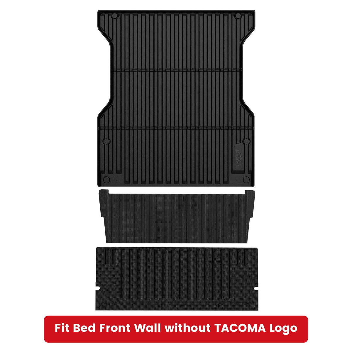 LASFIT Fit for 2024-2026 Toyota Tacoma 5FT or 6FT Heavy Duty Truck Bed Mat or Tailgate Mat or Front Panel Mat