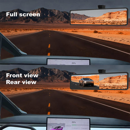 YESLAK Cybertruck Media Rearview Mirror 12” Live Streaming Dashcam Recorder