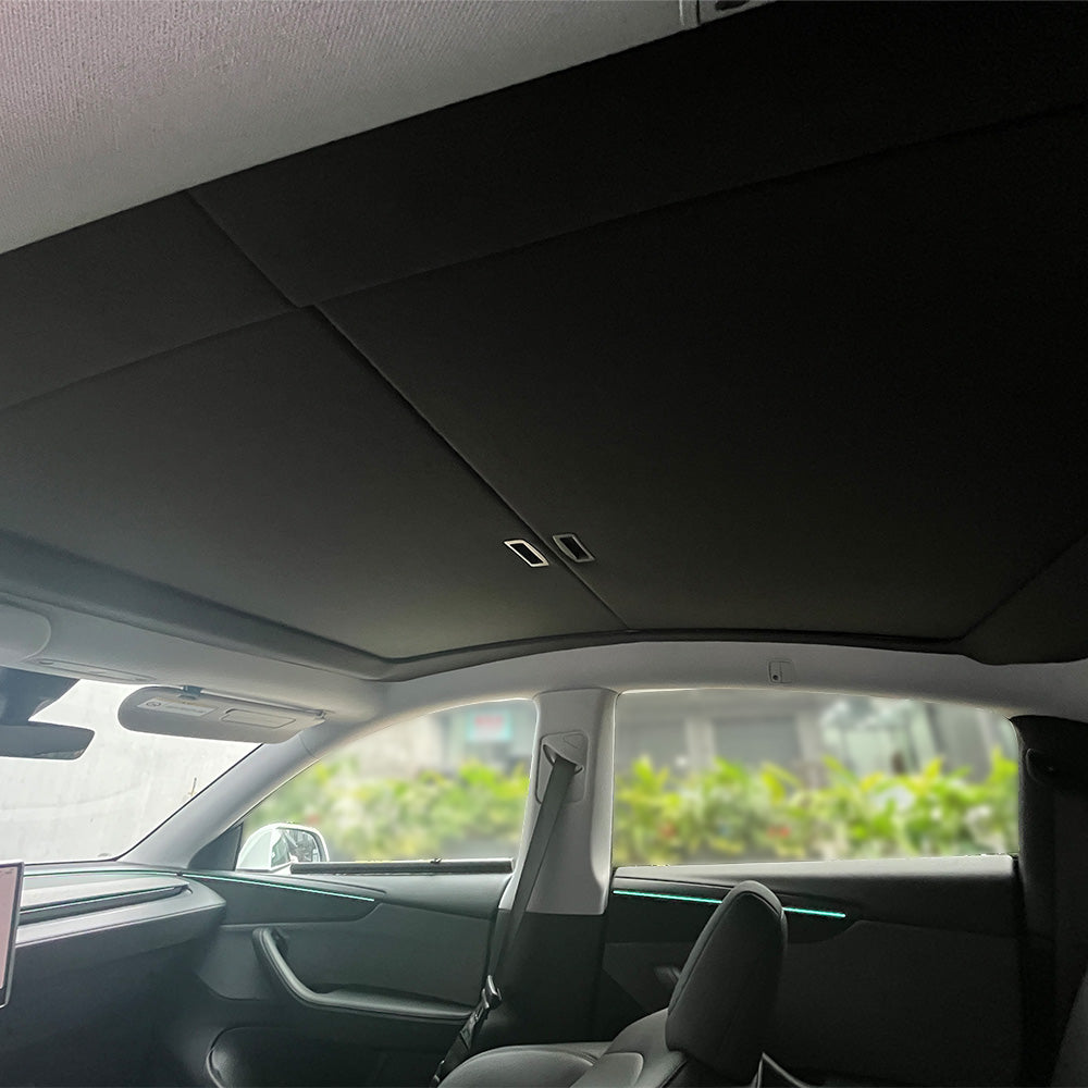 Yeslak Black Retractable Sunshade for Tesla Model Y Juniper Glass Roof