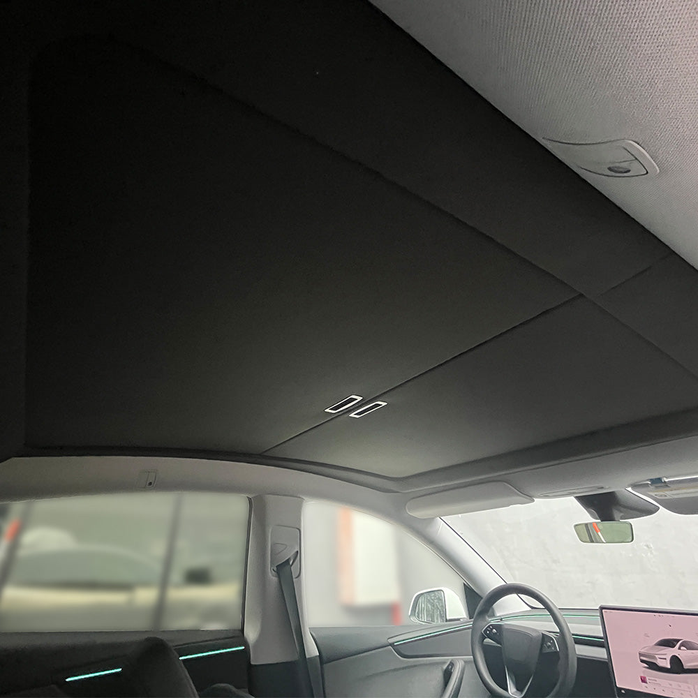 Yeslak Black Retractable Sunshade for Tesla Model Y Juniper Glass Roof