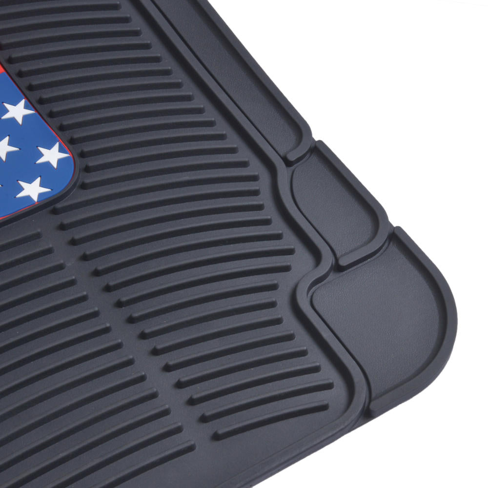 BDK Armored Super Hero Car Floor Mats - Officially Licensed DC Comics - All Weather Heavy Duty Auto Interior Liners for Car Truck Van SUV