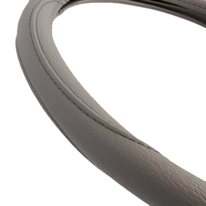 BDK Faux Leather Ergonomic Grip Steering Wheel Cover (Fits 14.5" - 15.5")