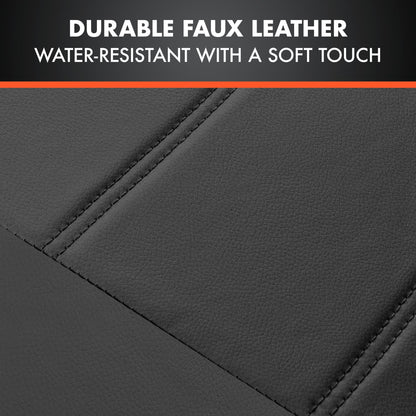 BDK 9-Piece Premium Faux Leather Front Seat Covers and Rear Seat Covers