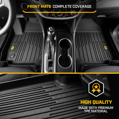 CAT® JustFit™ 3D Custom Fit Floor Mats for Chevy Equinox GMC Terrain 2019 2020 2021 2022 2023 2024 - Heavy Duty Floor Liner Protection Laser