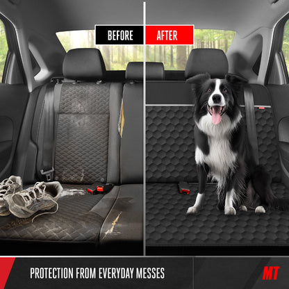 Motor Trend Dog Car Seat Cover for Back Seat - Waterproof Non-Slip Scratch-Resistant Back Seat Pet Cover for Dogs - Universal Fit Dog Accessories