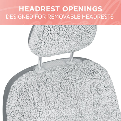 Carbella 2-Pack Plush Sherpa Fleece Front Seat Covers