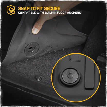 Cat® JustFit™ 3D Floor Mats for Jeep Gladiator (JL) 2020-2026, All Weather Custom Fit Jeep Gladiator Floor Liners with Extended Coverage Design