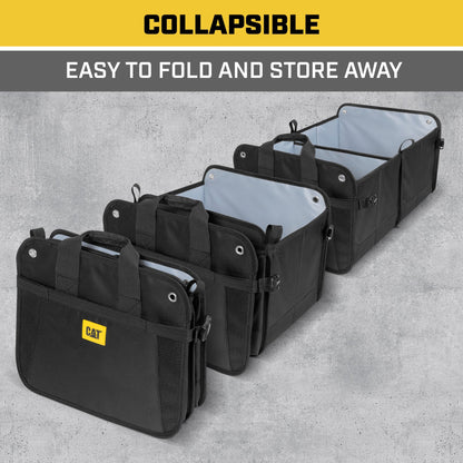 CAT FlexTrunk Trunk/Cargo Organizer and Storage, Collapsible & Adjustable Multi-Compartments (14.5" x 23" x 13")