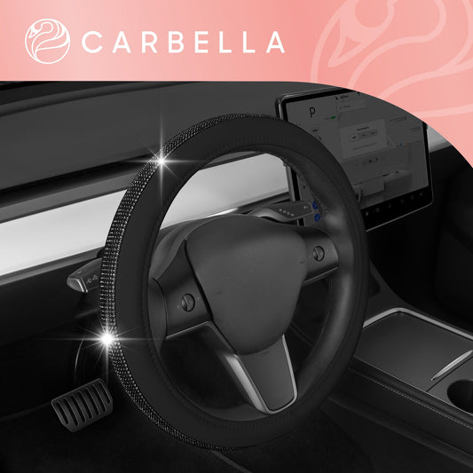Product image: Carbella Bling Diamond Leatherette Steering Wheel Cover (Fits 14.5" - | JiangCarGear