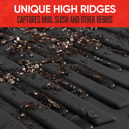 MotorTrend 4-Piece FlexTough Tortoise Front Floor Mats and Rear Floor Mats