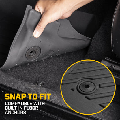 CAT® JustFit™ 3D Custom Fit Floor Mats Chevrolet Silverado 1500/GMC Sierra 2019-2026, Chevy Silverado 2500HD/3500HD Crew Cab/GMC Sierra