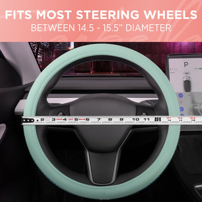 Carbella Gradient Bling Diamond Leatherette Steering Wheel Cover (Fits 14.5" - 15.5")