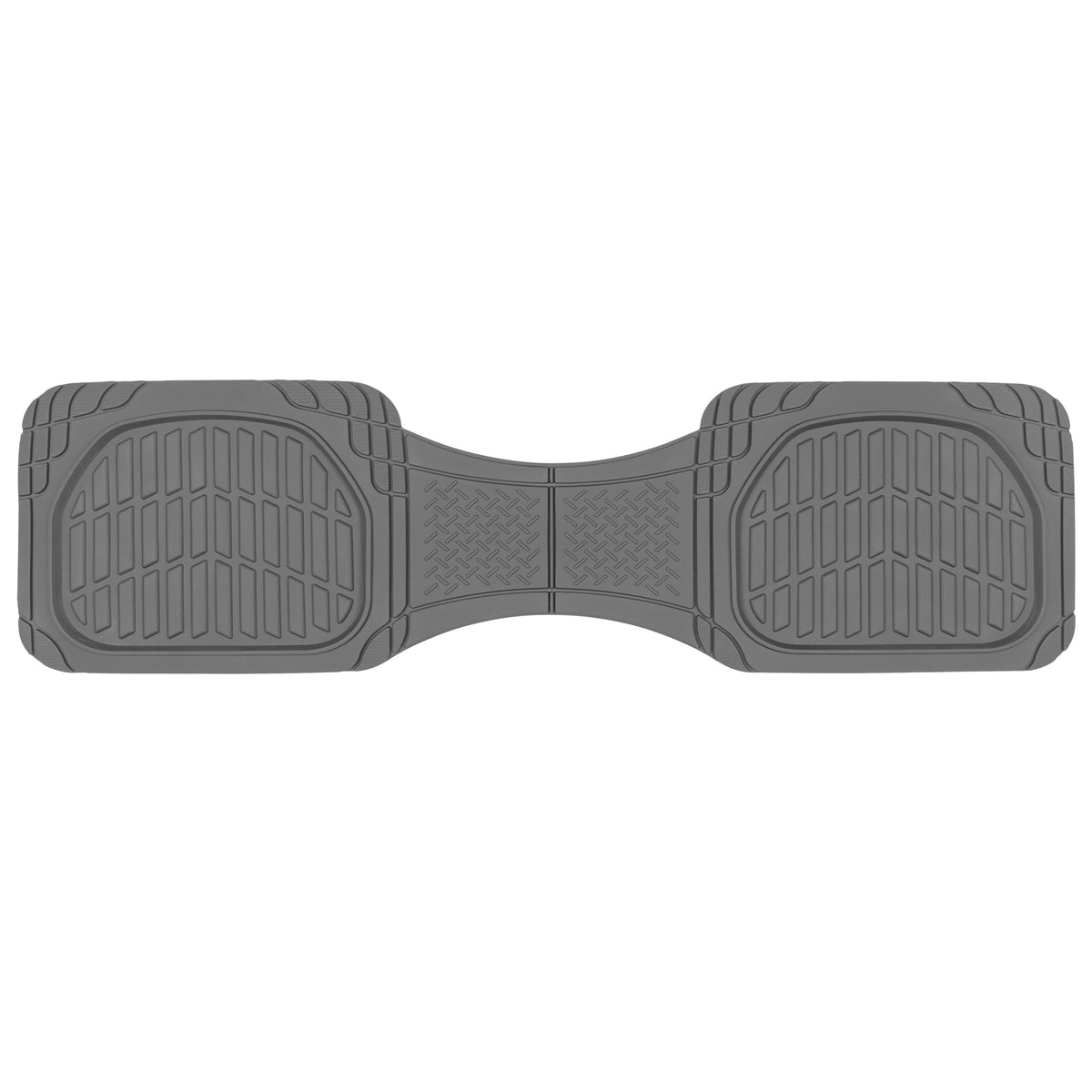 MotorTrend PRO920 Deep Dish Rear Floor Mats - Heavy Duty, All Weather, Trim to Fit - Gray