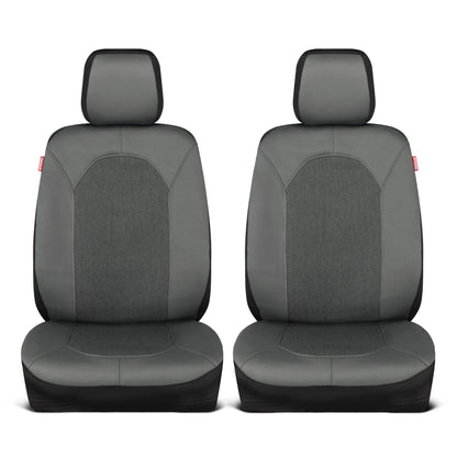 Motor Trend Charcoal Gray Car Seat Covers Set - 2 Front Seats – Spill-Proof Neoprene CarSeat Cover Protector for Cars – Automotive Interior Car