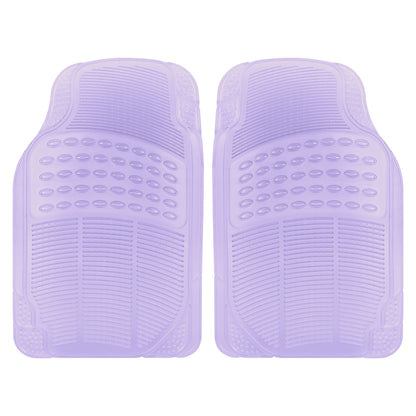 Automotive Floor Mats for Cars, 2 Piece Car Floor Mats, Trim-to-Fit All Weather Car Mats for Auto Truck Van SUV, Car Accessories for Women - Purple - Purple