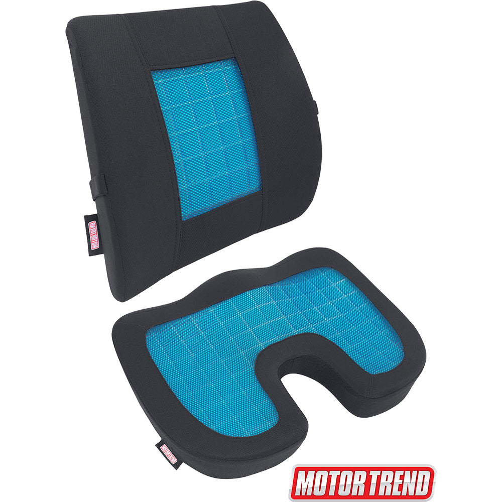Motor Trend Cooling Car Lumbar Support Cushion - Made with Memory Foam for Maximum Coccyx Comfort & Back Tailbone Pain Relief, Ideal for Car and