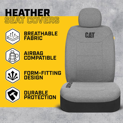 CAT 2-Pack CozyBlend JerseyHeather Front Seat Covers