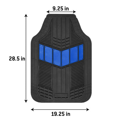 MotorTrend 4-Piece DualFlex Deep Drainage Channels Front Floor Mats and Rear Front Floor Mats - Heavy Duty, All Weather, Trim to Fit