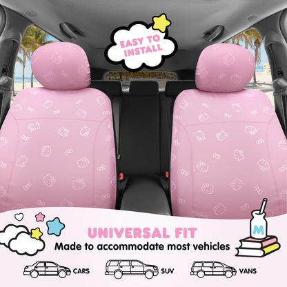 Hello Kitty Car Seat Covers - Cute Pink Seat Covers, Car Accessories Gift Hello Kitty Accessories 2pc Pink Car Seat Covers