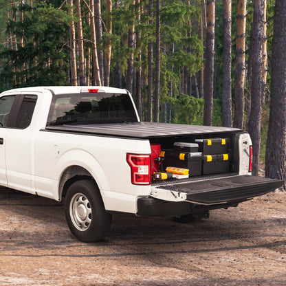 MotorBox USA Black American Flag Soft Roll-Up Retractable Tonneau Cover for Chevrolet Silverado 1500 (2019 - 2024), GMC Sierra 1500 (2019 - 2024)