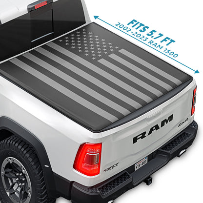 MotorBox Soft Tri-Fold Truck Tonneau Cover for Ram 1500 (2009-2024) / Ram 2500 & 3500 (2009-2024) with 5.7 ft Bed, All-Weather Folding Truck Bed