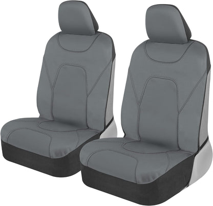 MotorTrend 2-Pack AquaShield Water-Proof Two-Tone Neoprene Front Seat Covers