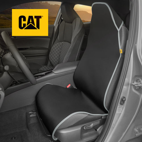 Cat® Waterproof Car Seat Covers for Front Seats, 2 Pack with Black Trim - Durable Neoprene Seat Covers for Cars, Fits 95% of Cars Trucks SUV