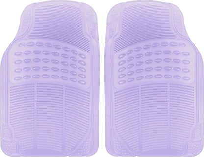 Carbella 2-Piece Cushioned Grip Pad Front Floor Mats - Heavy Duty, All Weather, Trim to Fit
