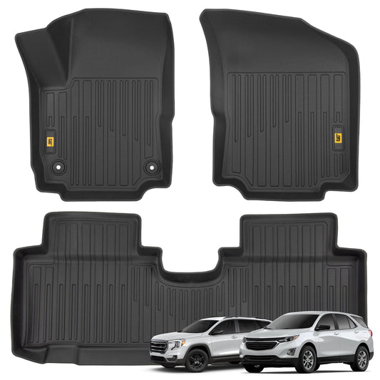 CAT® JustFit™ 3D Custom Fit Floor Mats for Chevy Equinox GMC Terrain 2019 2020 2021 2022 2023 2024 - Heavy Duty Floor Liner Protection Laser