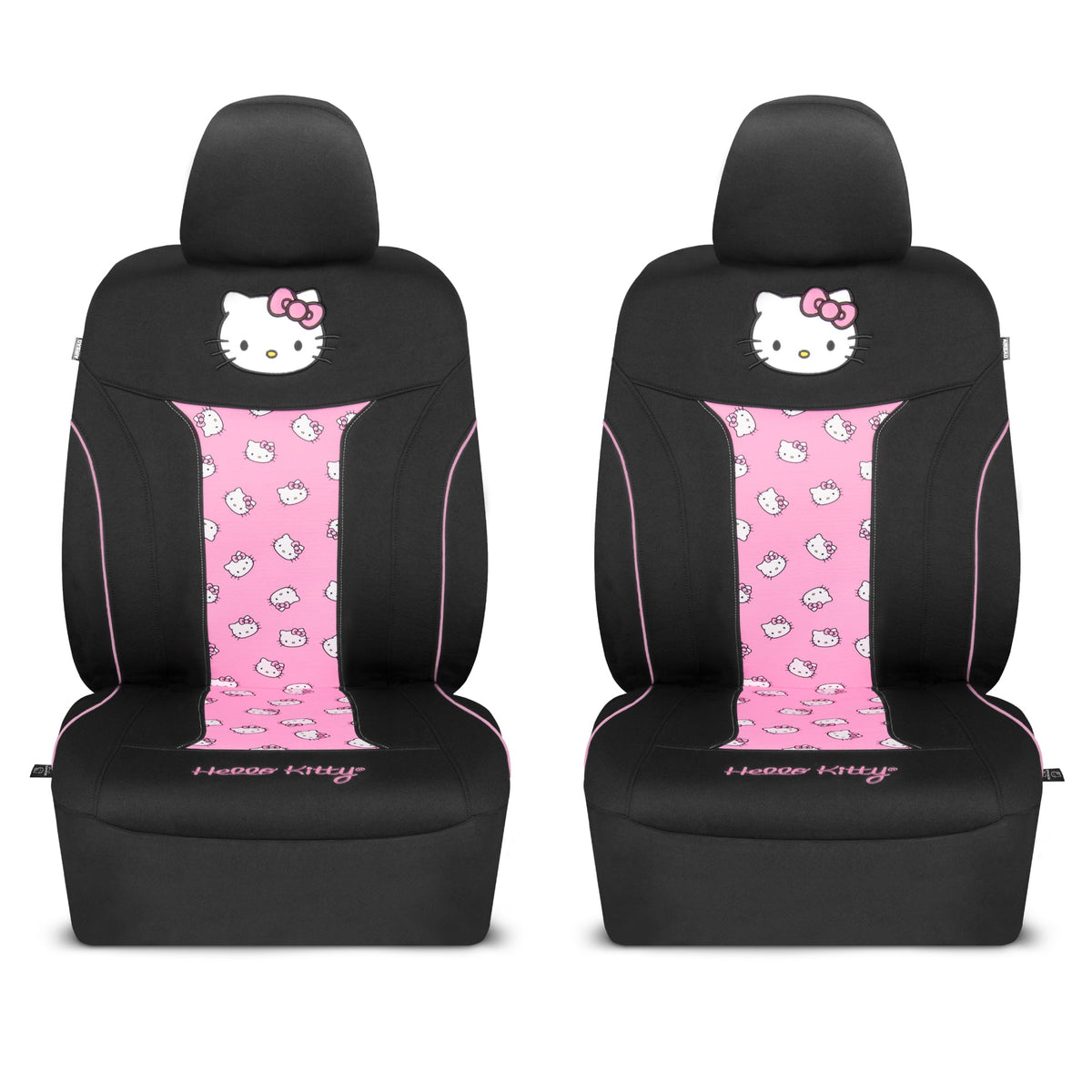 Hello Kitty Car Seat Covers - Cute and Durable Pink Front Seat Covers, Adorable Hello Kitty Design, Comfortable and Long-Lasting Polyester, Car