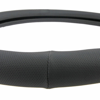 BDK Sporty Faux Leather Soft Grip Steering Wheel Cover (Fits 14.5" - 15.5")