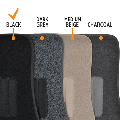 MotorTrend 4-Piece FatRug Premium Carpet Front Floor Mats and Rear Floor Mats with Heel Padding
